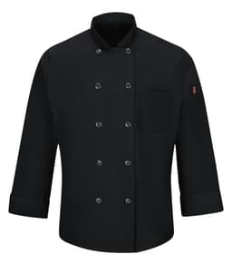 RED KAP&reg; CHEF DESIGNS&reg; CHEF COAT WITH OILBLOK + MIMIX™. 042X - Special Order - XPRESS Feature Item view 1