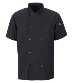 RED KAP&reg; CHEF DESIGNS&reg; SHORT SLEEVE CHEF COAT WITH OILBLOK + MIMIX™ view 1