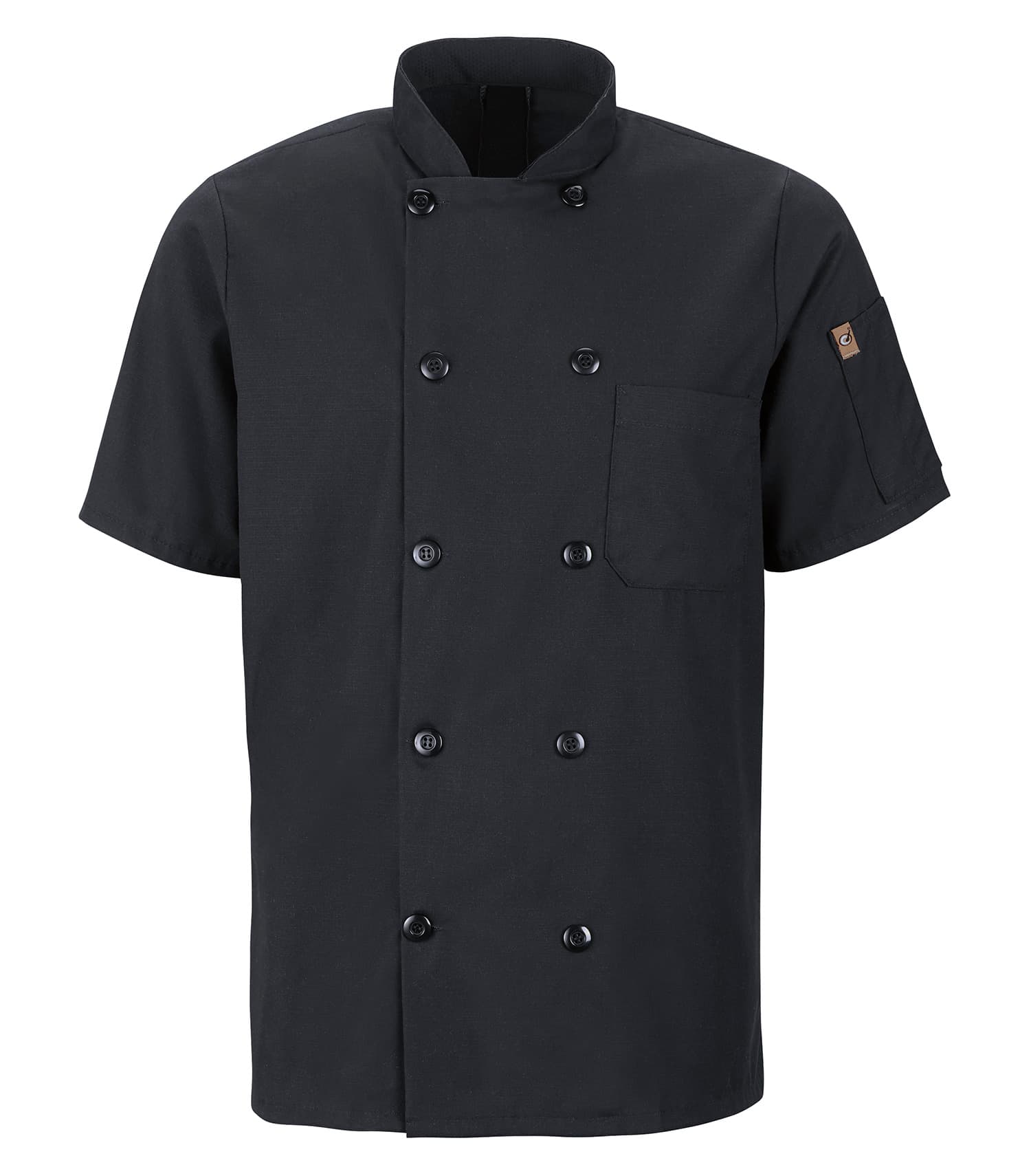 RED KAP&reg; CHEF DESIGNS&reg; SHORT SLEEVE CHEF COAT WITH OILBLOK + MIMIX™