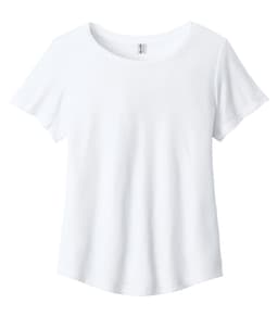 ALLMADE&reg; WOMEN'S RELAXED TRI-BLEND SCOOP NECK TEE in Bright White