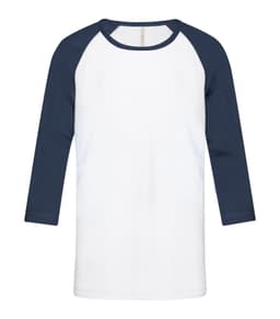 ATC™ EUROSPUN® RING SPUN BASEBALL YOUTH TEE in White/True Navy