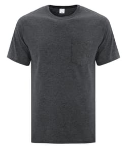 ATC™ EVERYDAY COTTON POCKET TEE in Dark Heather Grey**
