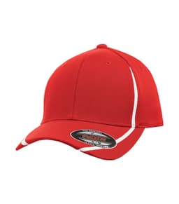 DISCONTINUED ATC™ FLEXFIT® PERFORMANCE COLOUR BLOCK CAP in True Red/White