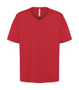 ATC™ EUROSPUN® RING SPUN V-NECK TEE in True Red