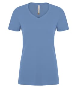 ATC™ EUROSPUN® RING SPUN V-NECK LADIES' TEE in Carolina Blue