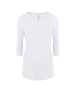 DISCONTINUED ATC™ EUROSPUN® RING SPUN 3/4 SLEEVE LADIES’ TEE in White