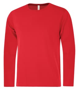 ATC™ EUROSPUN&reg; RING SPUN LONG SLEEVE TEE in True Red