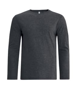 ATC™ EUROSPUN&reg; RING SPUN LONG SLEEVE TEE in Charcoal Heather**