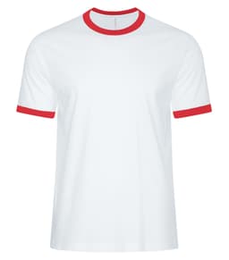 ATC™ EUROSPUN® RINGER TEE in White/True Red