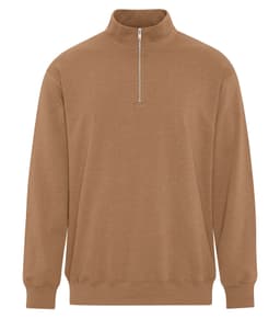ATC™ EARTH WASH® TOURBILLON FLEECE 1/4 ZIP SWEATSHIRT in Earth Caramel