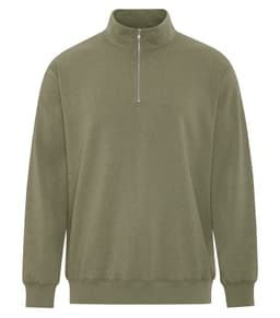 ATC™ EARTH WASH® TOURBILLON FLEECE 1/4 ZIP SWEATSHIRT in Earth Military