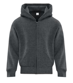 ATC™ EVERYDAY FLEECE FULL ZIP YOUTH HOODIE in Dark Heather Grey