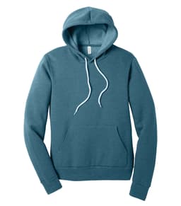 BELLA+CANVAS® UNISEX SPONGE FLEECE PULLOVER HOODIE in Heather Deep Teal