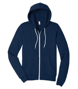 BELLA+CANVAS® UNISEX SPONGE FLEECE FULL-ZIP HOODIE in Navy