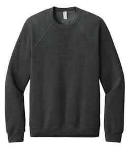 BELLA+CANVAS® UNISEX SPONGE FLEECE RAGLAN SWEATSHIRT in Dark Grey Heather
