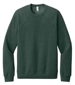 BELLA+CANVAS® UNISEX SPONGE FLEECE RAGLAN SWEATSHIRT in Heather Forest