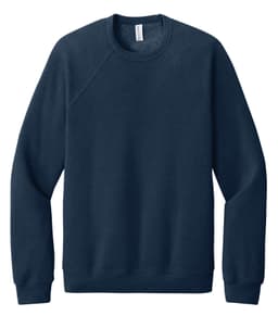 BELLA+CANVAS® UNISEX SPONGE FLEECE RAGLAN SWEATSHIRT in Heather Navy