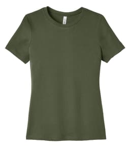BELLA+CANVAS® WOMEN'S RELAXED JERSEY SHORT SLEEVE TEE in Military Green