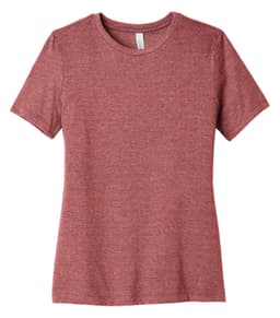 BELLA+CANVAS® WOMEN'S RELAXED HEATHER CVC SHORT SLEEVE TEE in Heather Mauve