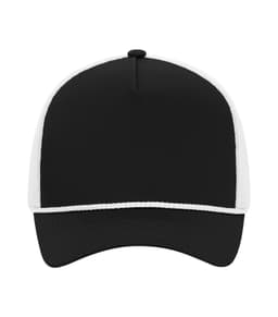 ATC™ EVERYDAY COTTON TWILL 5-PANEL TRUCKER ROPE CAP in Black/White