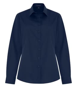 COAL HARBOUR&reg; EVERYDAY EASY CARE LONG SLEEVE LADIES’ WOVEN SHIRT in True Navy