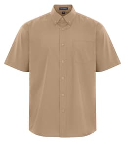COAL HARBOUR&reg; EVERYDAY EASY CARE SHORT SLEEVE WOVEN SHIRT in Dark Sand
