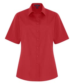 COAL HARBOUR&reg; EVERYDAY EASY CARE SHORT SLEEVE LADIES’ WOVEN SHIRT in Red