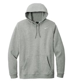 DISCONTINUED NIKE CLUB FLEECE PULLOVER HOODIE in Dark Grey Heather