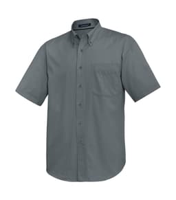 DISCONTINUED COAL HARBOUR® EASY CARE BLEND SHORT SLEEVE WOVEN SHIRT in Coal Grey
