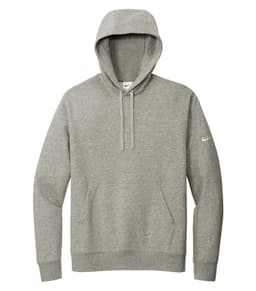 NIKE CLUB FLEECE SLEEVE SWOOSH PULLOVER HOODIE in Dark Grey Heather