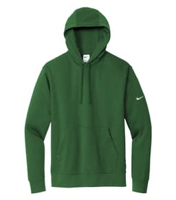 NIKE CLUB FLEECE SLEEVE SWOOSH PULLOVER HOODIE in Gorge Green