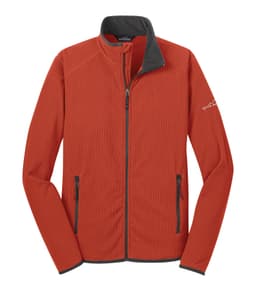 DISCONTINUED EDDIE BAUER® VERTICAL FLEECE FULL ZIP JACKET in Cayenne Orange