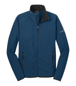 DISCONTINUED EDDIE BAUER® VERTICAL FLEECE FULL ZIP JACKET in Deep Sea Blue