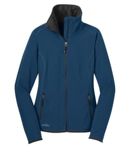 DISCONTINUED EDDIE BAUER® VERTICAL FLEECE FULL ZIP LADIES' JACKET in Deep Sea Blue