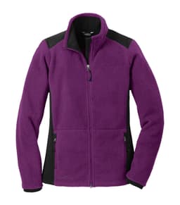 DISCONTINUED EDDIE BAUER® SHERPA FLEECE FULL ZIP LADIES' JACKET in Concord Purple/Grey Steel