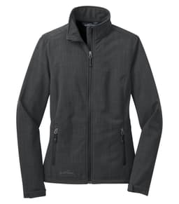 DISCONTINUED EDDIE BAUER® SHADED CROSSHATCH SOFT SHELL LADIES' JACKET in Grey