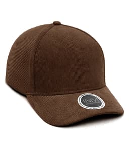 INIVI COOPER CORDUROY 2 PANEL CAP in Chocolate Brown