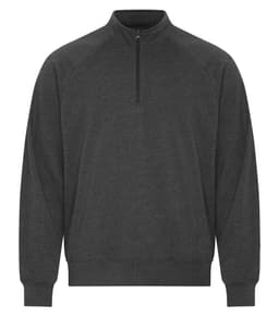 KOI&reg; ELEMENT CVC FRENCH TERRY 1/4 ZIP in Charcoal Heather Grey*