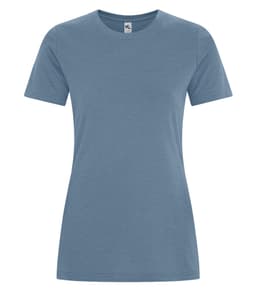 KOI® ELEMENT RING SPUN CVC LADIES' TEE in Denim