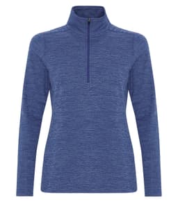 ATC™ DYNAMIC HEATHER FLEECE 1/2 ZIP LADIES' SWEATSHIRT in True Royal Dynamic