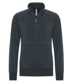 DISCONTINUED ATC™ ESACTIVE® VINTAGE 1/2 ZIP LADIES' SWEATSHIRT in Black Heather*