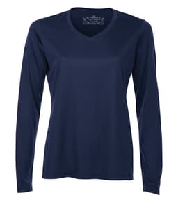 ATC™ PRO TEAM LONG SLEEVE V-NECK LADIES' TEE in True Navy