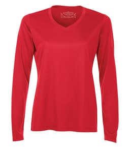 ATC™ PRO TEAM LONG SLEEVE V-NECK LADIES' TEE in True Red