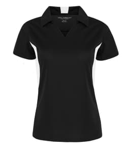 COAL HARBOUR® SNAG RESISTANT COLOUR BLOCK LADIES' POLO in Black/White