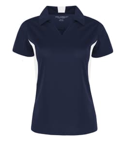 COAL HARBOUR® SNAG RESISTANT COLOUR BLOCK LADIES' POLO in True Navy/White