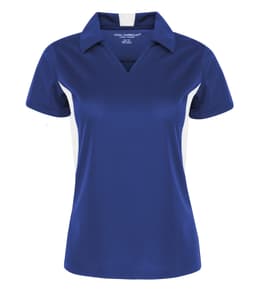 COAL HARBOUR® SNAG RESISTANT COLOUR BLOCK LADIES' POLO in True Royal/White