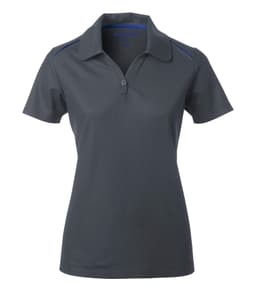 COAL HARBOUR® SNAG RESISTANT CONTRAST INSET LADIES' POLO in Iron Grey/Royal