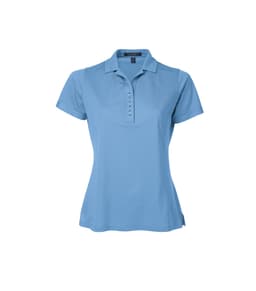 DISCONTINUED COAL HARBOUR® SNAG RESISTANT CONTRAST STITCH LADIES' POLO in Blue Lake/Iron Grey
