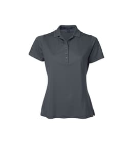 DISCONTINUED COAL HARBOUR® SNAG RESISTANT CONTRAST STITCH LADIES' POLO in Iron Grey/Black