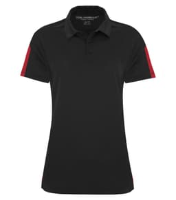 DISCONTINUED COAL HARBOUR® EVERYDAY COLOUR SLICE LADIES' POLO in Black/Red